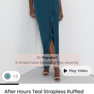 Lulu's Teal Asymmetrical Ruffled Skirt